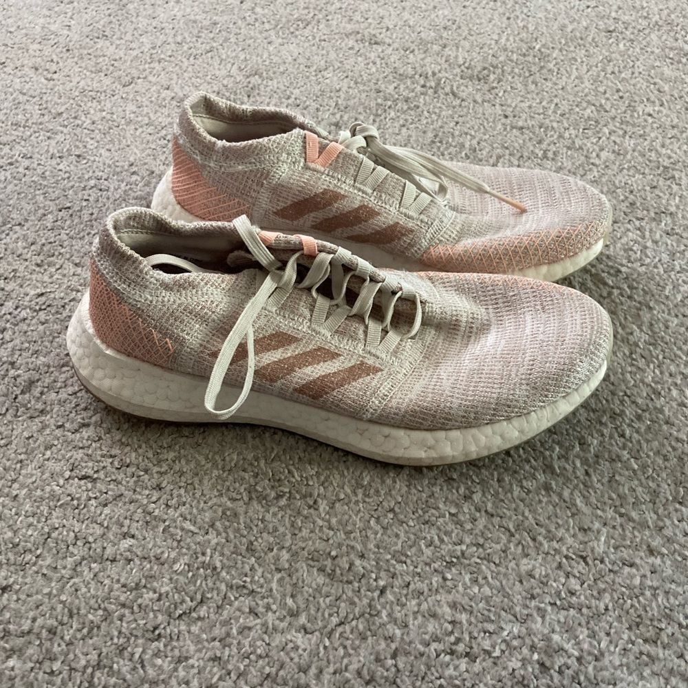 Adidas Pureboost Go Womens Running Shoes Tan Peach G54519 Mens 8 US 6.5 UK 40 FR